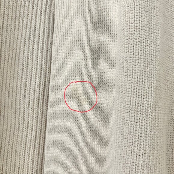 Lululemon Ribbed Long Wrap Sweater Merino Wool-Blend in White Opal Size 6 - Picture 9 of 10